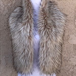 Faux fur shawl